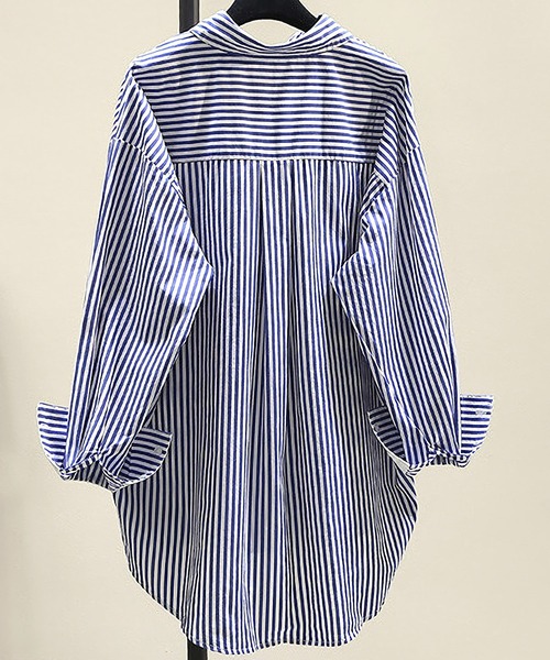 Dita(ディータ)の「ストライプルーズシャツ(シャツ/ブラウス・レディース・ピンク/グリーン/ブルー/オレンジ・M/L/XL)」の13枚目の写真