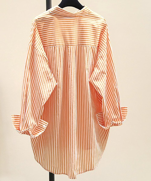 Dita(ディータ)の「ストライプルーズシャツ(シャツ/ブラウス・レディース・ピンク/グリーン/ブルー/オレンジ・M/L/XL)」の17枚目の写真