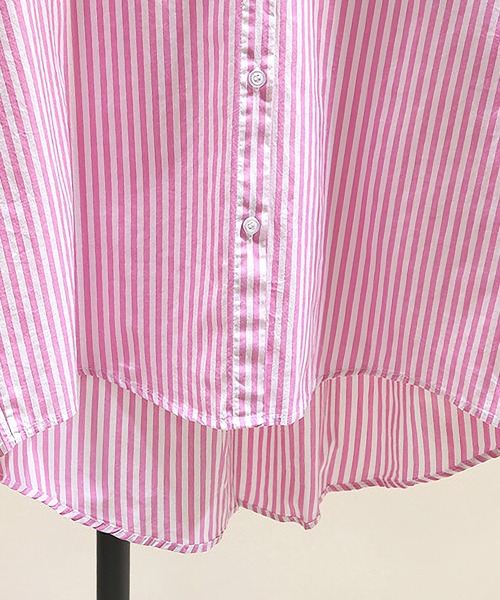Dita(ディータ)の「ストライプルーズシャツ(シャツ/ブラウス・レディース・ピンク/グリーン/ブルー/オレンジ・M/L/XL)」の14枚目の写真