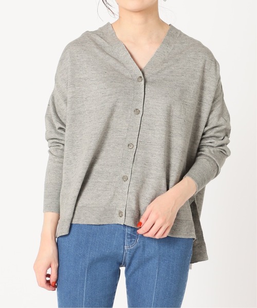 IENA（イエナ）の「Pasha リネンコットンワイド Vネックカーディガン（カーディガン/ボレロ・レディース・サックスブルー/グレー系その他/キャメル・FREE）」の20枚目の写真