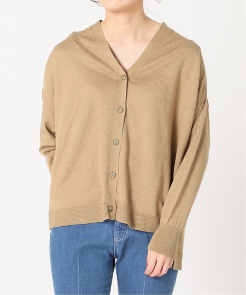 IENA（イエナ）の「Pasha リネンコットンワイド Vネックカーディガン（カーディガン/ボレロ・レディース・サックスブルー/グレー系その他/キャメル・FREE）」の22枚目の写真