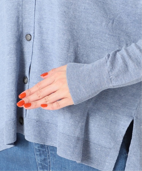 IENA（イエナ）の「Pasha リネンコットンワイド Vネックカーディガン（カーディガン/ボレロ・レディース・サックスブルー/グレー系その他/キャメル・FREE）」の16枚目の写真