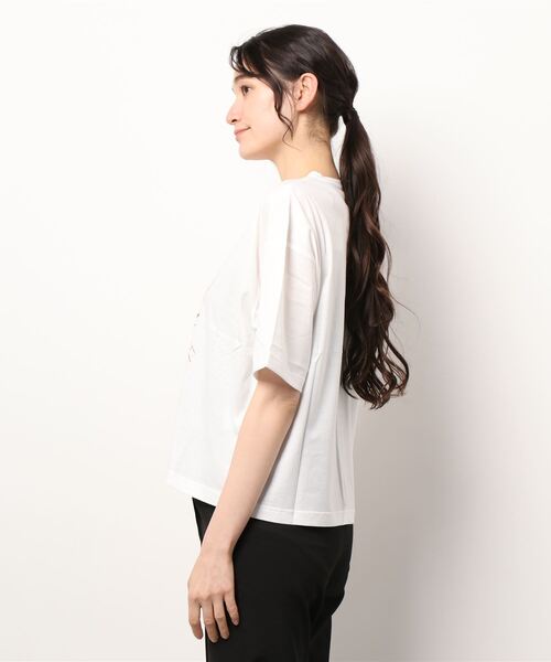 KID BLUE(キッドブルー)の「キッドブルー -グラフィックTシャツ -半袖トップス -KOSN329 -kidblue(Tシャツ/カットソー・レディース・イエロー/ブラック/オフホワイト・M)」の4枚目の写真