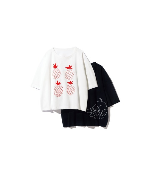 KID BLUE(キッドブルー)の「キッドブルー -グラフィックTシャツ -半袖トップス -KOSN329 -kidblue(Tシャツ/カットソー・レディース・イエロー/ブラック/オフホワイト・M)」の2枚目の写真