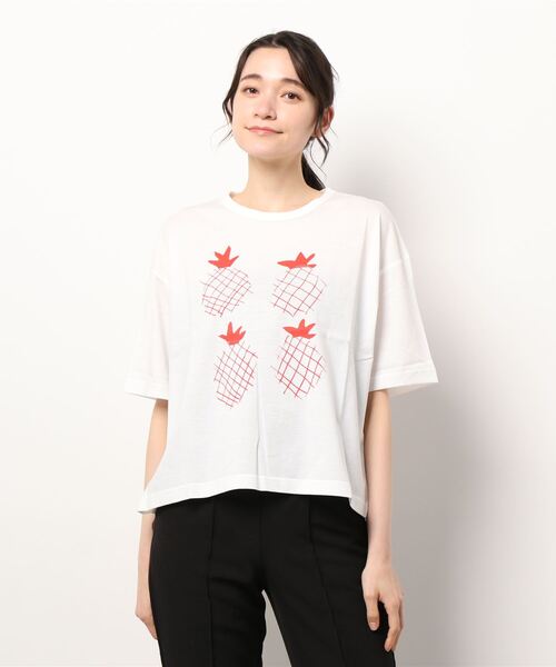 KID BLUE(キッドブルー)の「キッドブルー -グラフィックTシャツ -半袖トップス -KOSN329 -kidblue(Tシャツ/カットソー・レディース・イエロー/ブラック/オフホワイト・M)」の8枚目の写真