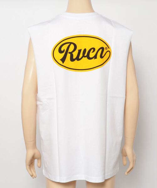 RVCA（ルーカ）の「RVCA/ルーカ ルーズシルエット ノースリーブTシャツ バックプリント タンクトップ BC041-365（タンクトップ・メンズ・ホワイト/ブラック/グリーン・S/M/L）」の6枚目の写真