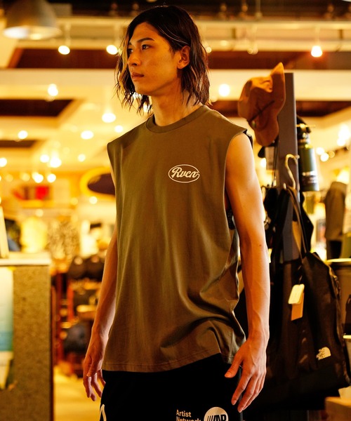 RVCA（ルーカ）の「RVCA/ルーカ ルーズシルエット ノースリーブTシャツ バックプリント タンクトップ BC041-365（タンクトップ・メンズ・ホワイト/ブラック/グリーン・S/M/L）」の22枚目の写真