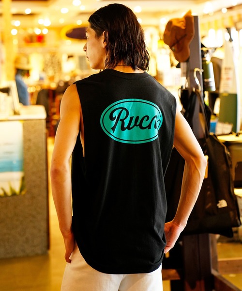 RVCA（ルーカ）の「RVCA/ルーカ ルーズシルエット ノースリーブTシャツ バックプリント タンクトップ BC041-365（タンクトップ・メンズ・ホワイト/ブラック/グリーン・S/M/L）」の17枚目の写真
