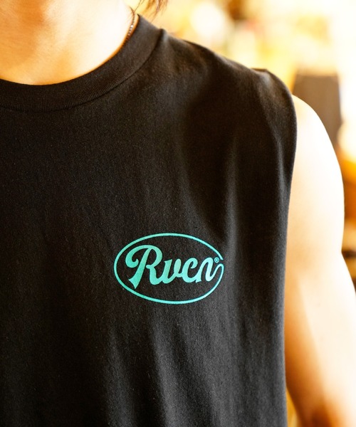 RVCA（ルーカ）の「RVCA/ルーカ ルーズシルエット ノースリーブTシャツ バックプリント タンクトップ BC041-365（タンクトップ・メンズ・ホワイト/ブラック/グリーン・S/M/L）」の16枚目の写真