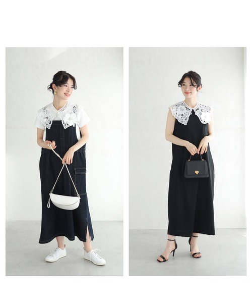 cawaii(カワイイ)の「花コサージュ咲くカッティングレースの付け襟(付け襟・レディース・ホワイト・FREE)」の9枚目の写真