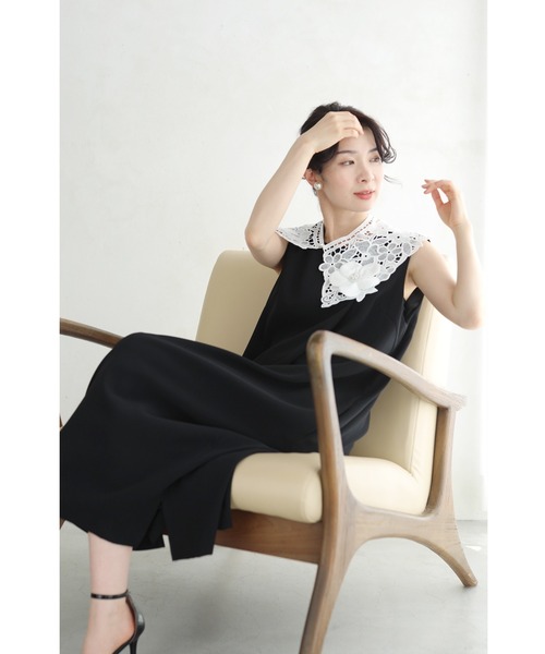 cawaii(カワイイ)の「花コサージュ咲くカッティングレースの付け襟(付け襟・レディース・ホワイト・FREE)」の16枚目の写真