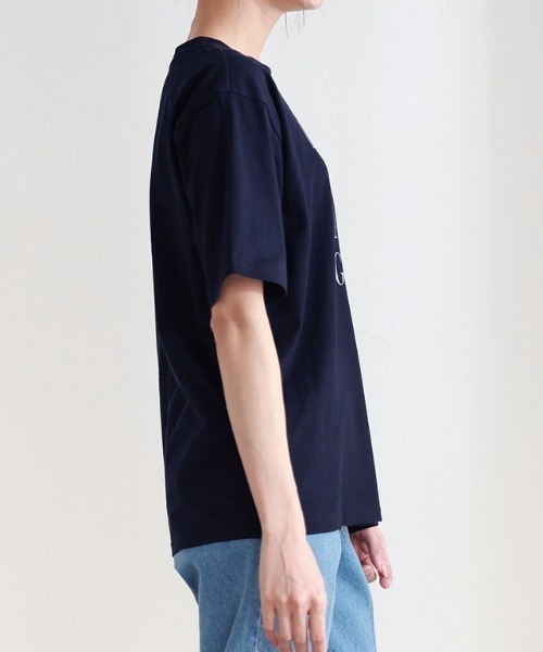 Pierrot(ピエロ)の「シルケットコットンロゴTシャツ(Tシャツ/カットソー・レディース・ネイビー/オフホワイト/チャコール・M/L)」の22枚目の写真