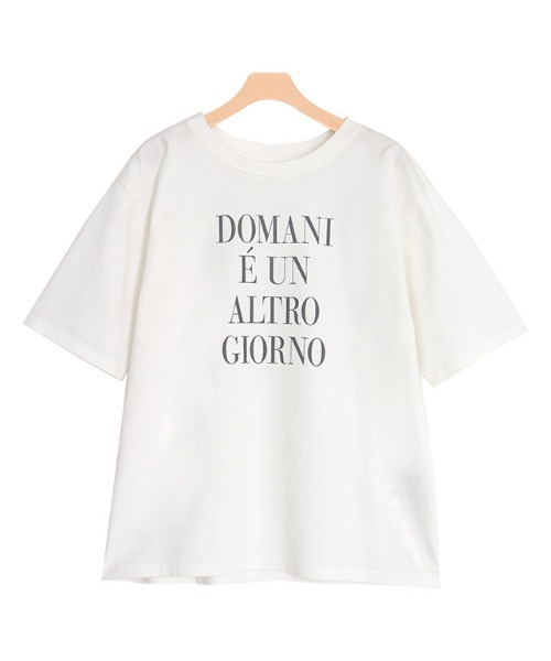 Pierrot(ピエロ)の「シルケットコットンロゴTシャツ(Tシャツ/カットソー・レディース・ネイビー/オフホワイト/チャコール・M/L)」の9枚目の写真