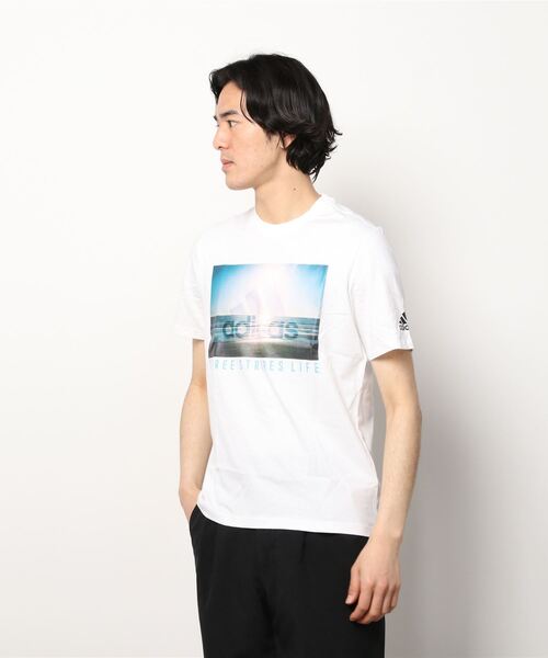 adidas（アディダス）の「アディダス adidas オーシャンフォト Tシャツ（Tシャツ/カットソー・メンズ・ブラック/ネイビー/ホワイト・L/LL/S/3L/M）」の2枚目の写真