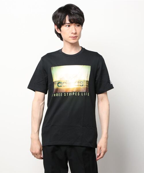 adidas（アディダス）の「アディダス adidas オーシャンフォト Tシャツ（Tシャツ/カットソー・メンズ・ブラック/ネイビー/ホワイト・L/LL/S/3L/M）」の3枚目の写真