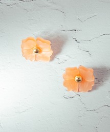 アクリルフラワーピアス