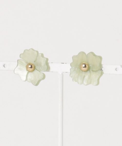 COLOR TOKYO ACCESSORIES(カラートウキョウアクセサリー)の「アクリルフラワーピアス(ピアス(両耳用)・レディース・ブルー/グリーン/Beige/Purple/White/PINK・FREE)」の13枚目の写真