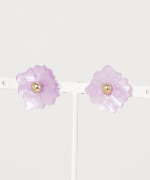 COLOR TOKYO ACCESSORIES(カラートウキョウアクセサリー)の「アクリルフラワーピアス(ピアス(両耳用)・レディース・ブルー/グリーン/Beige/Purple/White/PINK・FREE)」の17枚目の写真