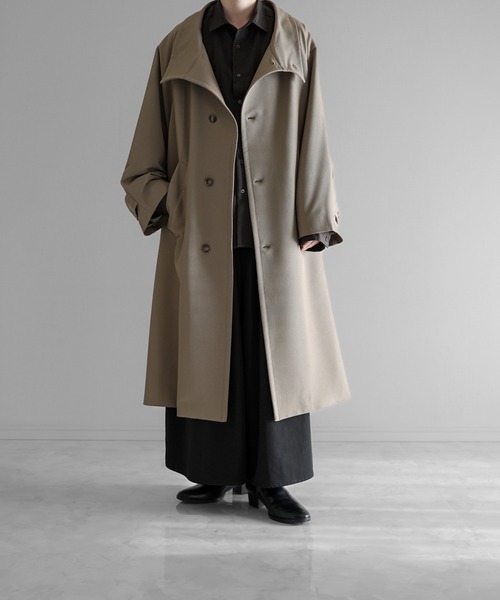 KUUUPY（クーピー）の「stand up collar long coat - スタンドカラーロングコート（その他アウター・メンズ・ブラック/ベージュ・SMALL/MEDIUM/LARGE）」の15枚目の写真