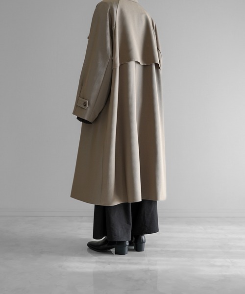 KUUUPY（クーピー）の「stand up collar long coat - スタンドカラーロングコート（その他アウター・メンズ・ブラック/ベージュ・SMALL/MEDIUM/LARGE）」の13枚目の写真