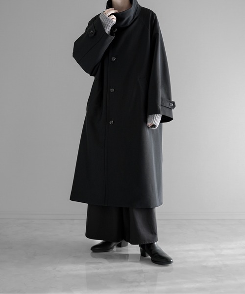 セール】stand up collar long coat - スタンドカラーロングコート