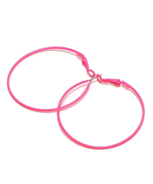 atmos pink（アトモスピンク）の「atmos pink カラフル フープピアス（ピアス（両耳用）・レディース・ホワイト/ネイビー/ピンク/オレンジ・FREE）」の3枚目の写真