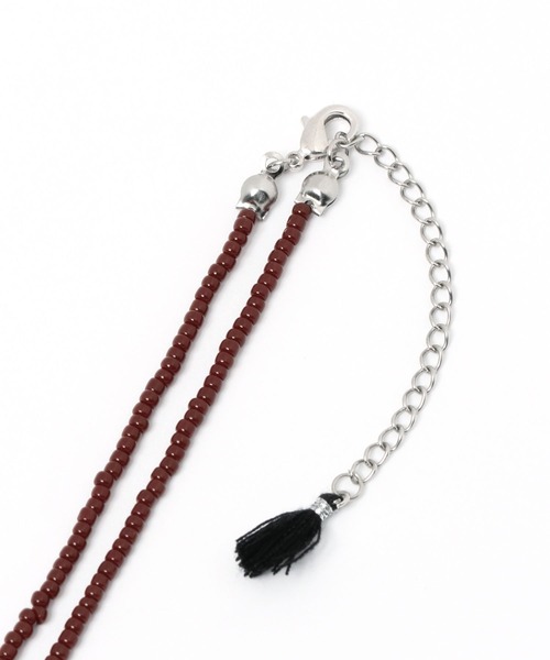 niko and...（ニコアンド）の「ビーズひし形トップネックレス（ネックレス・レディース・ホワイト/ブラウン/オレンジ/グリーン・0）」の6枚目の写真