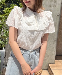 OLIVE des OLIVE | ボウタイリボンフリル袖ブラウス(シャツ/ブラウス)