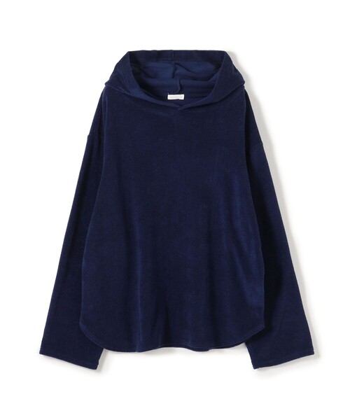 TOMORROWLAND (トゥモローランド)の「コットンカシミヤパイル フーデッドプルオーバー(Tシャツ/カットソー・レディース・ホワイト/ネイビー/ライトグリーン・FREE)」の3枚目の写真