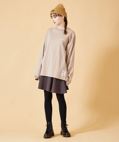 MILKFED.（ミルクフェド）の「MILKFED. LOGO KNIT CAP（ニットキャップ/ビーニー・レディース・ブラック/ベージュ/グレー/レッド・ONE SIZE）」の12枚目の写真