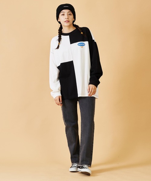 MILKFED.（ミルクフェド）の「MILKFED. LOGO KNIT CAP（ニットキャップ/ビーニー・レディース・ブラック/ベージュ/グレー/レッド・ONE SIZE）」の10枚目の写真