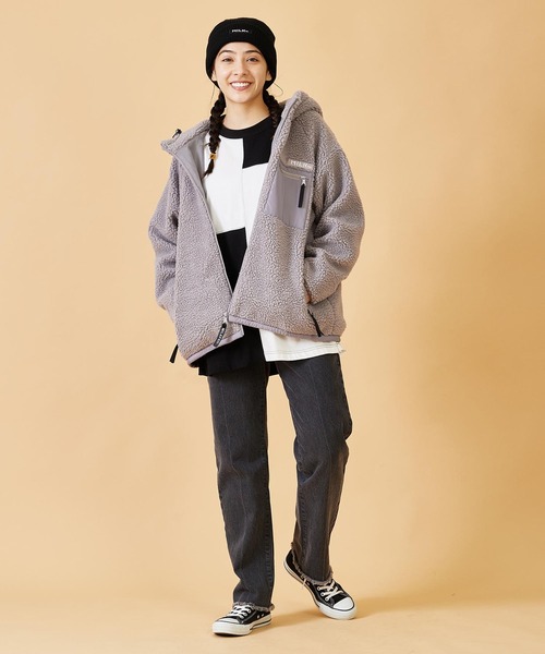 MILKFED.（ミルクフェド）の「MILKFED. LOGO KNIT CAP（ニットキャップ/ビーニー・レディース・ブラック/ベージュ/グレー/レッド・ONE SIZE）」の9枚目の写真