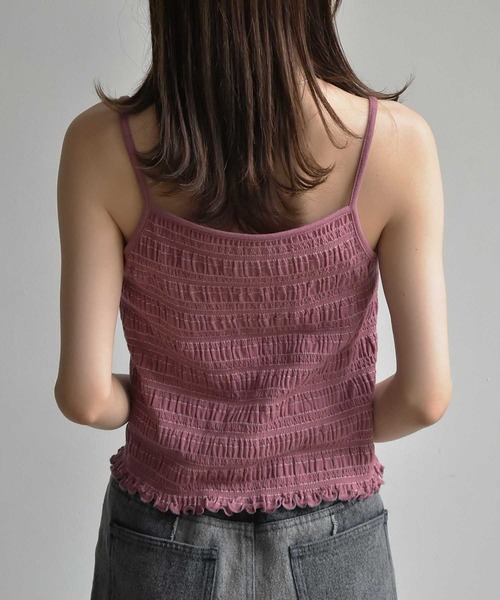 RETRO GIRL（レトロガール）の「メロウカーデビスチェ付set（Tシャツ/カットソー・レディース・スモークピンク/グリーン/オフホワイト/ダークブラウン・FREE）」の17枚目の写真