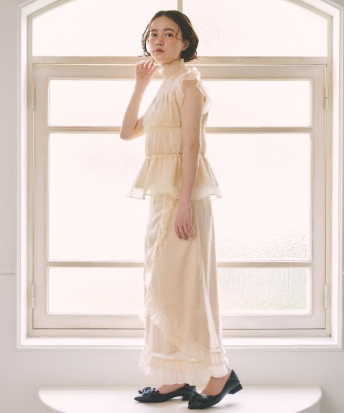 MIRO AMURETTE（ミロアミュレット）の「pale lady chiffon skirt/シフォンスカート（スカート・レディース・ナチュラル・SMALL/MEDIUM）」の2枚目の写真