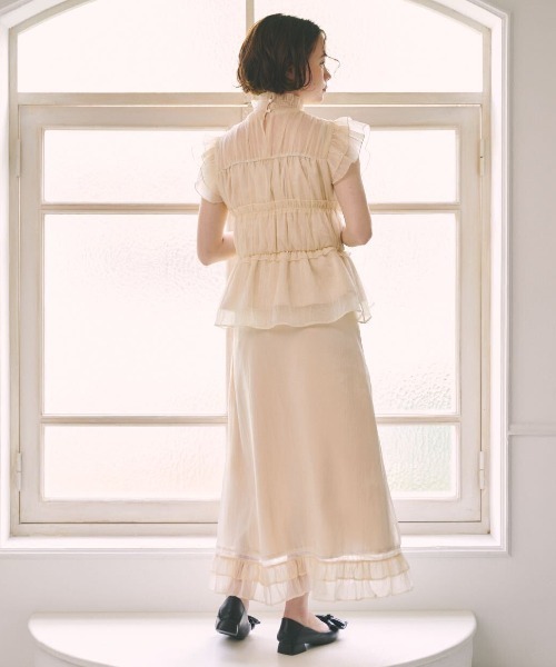 MIRO AMURETTE（ミロアミュレット）の「pale lady chiffon skirt/シフォンスカート（スカート・レディース・ナチュラル・SMALL/MEDIUM）」の3枚目の写真