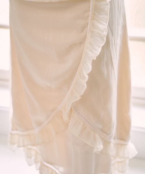 MIRO AMURETTE（ミロアミュレット）の「pale lady chiffon skirt/シフォンスカート（スカート・レディース・ナチュラル・SMALL/MEDIUM）」の4枚目の写真