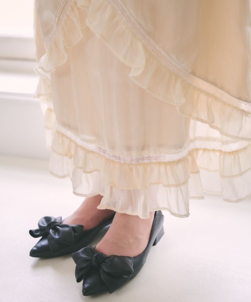 MIRO AMURETTE（ミロアミュレット）の「pale lady chiffon skirt/シフォンスカート（スカート・レディース・ナチュラル・SMALL/MEDIUM）」の5枚目の写真