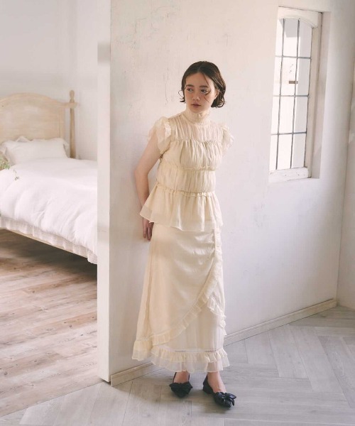 MIRO AMURETTE（ミロアミュレット）の「pale lady chiffon skirt/シフォンスカート（スカート・レディース・ナチュラル・SMALL/MEDIUM）」の6枚目の写真