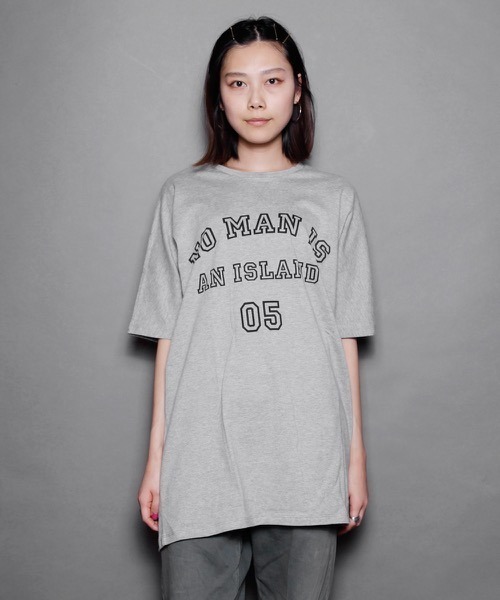 hardcover(ハードカバー)の「hardcover/ドルマンカレッジTEE(Tシャツ/カットソー・レディース・グレー・SMALL)」の7枚目の写真