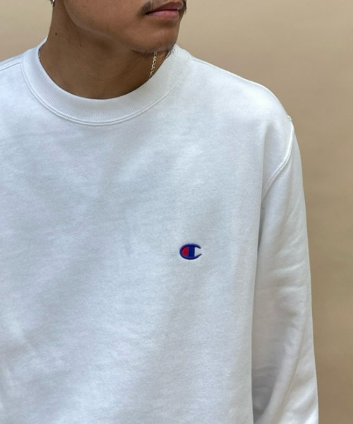 Champion スウェット 刺繍 目 同色 無地 ワンポイント シンプル 太 Champion トレーナー スウェット Champion（チャンピオン）ワン