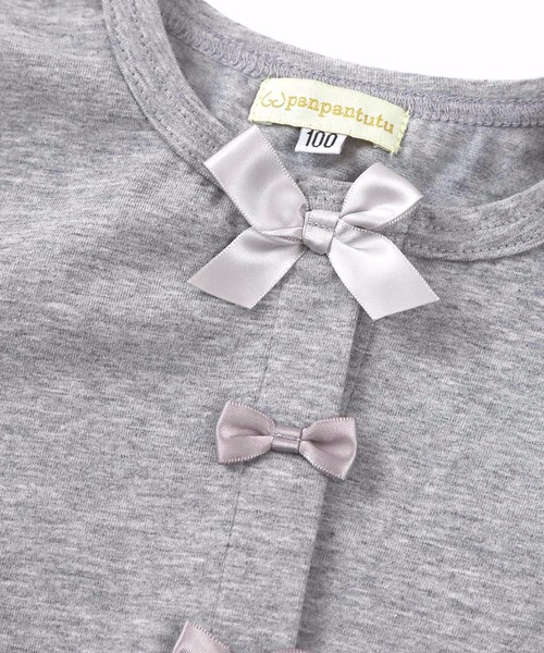 panpantutu（パンパンチュチュ）の「UVcut フレンチリボンカーディガン(Junior)（カーディガン/ボレロ・キッズ・ライトグレー/ネイビー/ベビーピンク/ミント/レモンイエロー・140cm/150cm）」の19枚目の写真