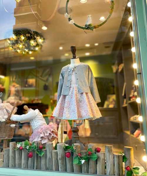 panpantutu（パンパンチュチュ）の「UVcut フレンチリボンカーディガン(Junior)（カーディガン/ボレロ・キッズ・ライトグレー/ネイビー/ベビーピンク/ミント/レモンイエロー・140cm/150cm）」の6枚目の写真