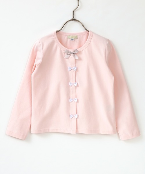 panpantutu（パンパンチュチュ）の「UVcut フレンチリボンカーディガン(Junior)（カーディガン/ボレロ・キッズ・ライトグレー/ネイビー/ベビーピンク/ミント/レモンイエロー・140cm/150cm）」の13枚目の写真