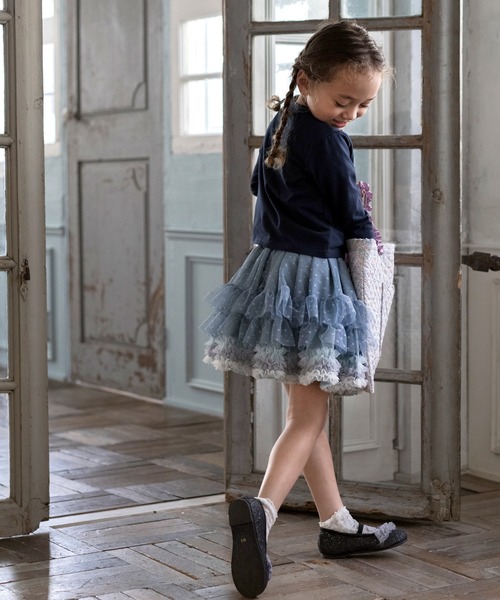 panpantutu（パンパンチュチュ）の「UVcut フレンチリボンカーディガン(Junior)（カーディガン/ボレロ・キッズ・ライトグレー/ネイビー/ベビーピンク/ミント/レモンイエロー・140cm/150cm）」の11枚目の写真