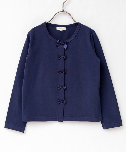 panpantutu（パンパンチュチュ）の「UVcut フレンチリボンカーディガン(Junior)（カーディガン/ボレロ・キッズ・ライトグレー/ネイビー/ベビーピンク/ミント/レモンイエロー・140cm/150cm）」の12枚目の写真