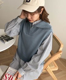 WEGO | WEGO/ハーフジップニットベスト(ベスト)