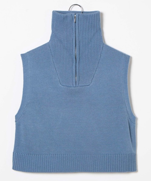 WEGO(ウィゴー)の「WEGO/ハーフジップニットベスト(ベスト・レディース・ブラック/サックスブルー/ライトブラウン/ホワイト系その他5・FREE)」の13枚目の写真