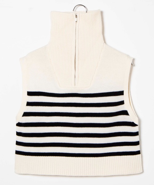 WEGO(ウィゴー)の「WEGO/ハーフジップニットベスト(ベスト・レディース・ブラック/サックスブルー/ライトブラウン/ホワイト系その他5・FREE)」の9枚目の写真