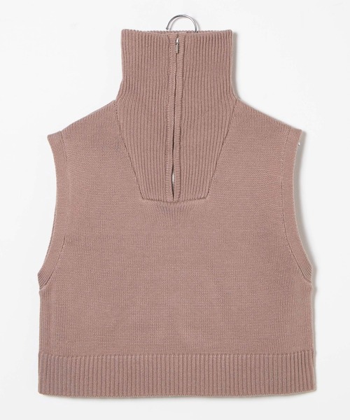 WEGO(ウィゴー)の「WEGO/ハーフジップニットベスト(ベスト・レディース・ブラック/サックスブルー/ライトブラウン/ホワイト系その他5・FREE)」の15枚目の写真