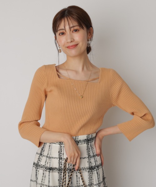 Apuweiser-riche♡ニット Apuweiser-riche（アプワイザーリッシェ）の「スクエアネックニット